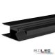 LED Aufbauleuchtenprofil HIDE ASYNC Aluminium schwarz RAL 9005, 200cm (A114807)