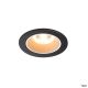 NUMINOS® DL S, Indoor LED Deckeneinbauleuchte schwarz/weiß 2700K 20° inkl. Blattfedern  (1003770)