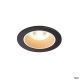 NUMINOS® DL S, Indoor LED Deckeneinbauleuchte schwarz/weiß 3000K 20° inkl. Blattfedern  (1003794)