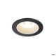 NUMINOS® DL S, Indoor LED Deckeneinbauleuchte schwarz/weiß 4000K 55° inkl. Blattfedern  (1003824)