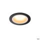 NUMINOS® DL M, Indoor LED Deckeneinbauleuchte schwarz/weiß 3000K 20° inkl. Blattfedern  (1003866)