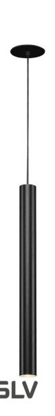 HELIA 40, Pendelleuchte, LED, 3000K,  rund, schwarz, flache Rosette, 9W (158410)