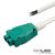 Mini-Plug 2-fach Verteiler female, 1m, 2x0.75, weiß-grün, max. 48V (A113535)