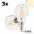 E14 LED Illu, 4W, klar, warmweiß, 3er Pack (A115025)